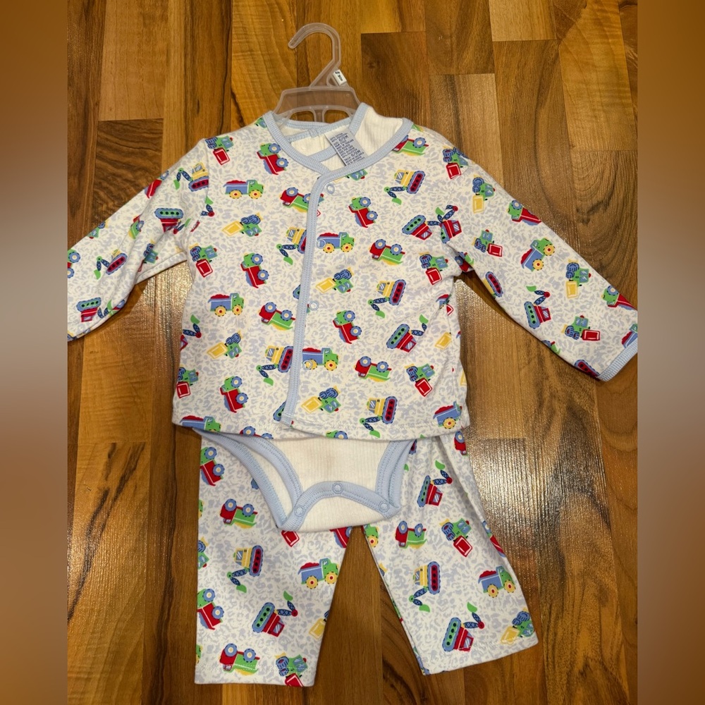 Tad little vintage 90’s baby boy‎ 3 piece dump truck outfit set NWOT